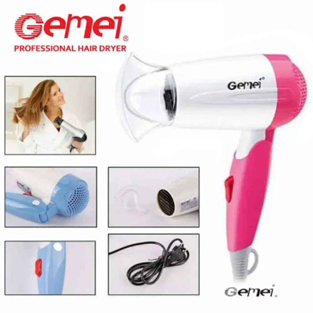 Gemei GM-1709 Professional Hair Dryer Foldable Hair Dryer 1000w (2)