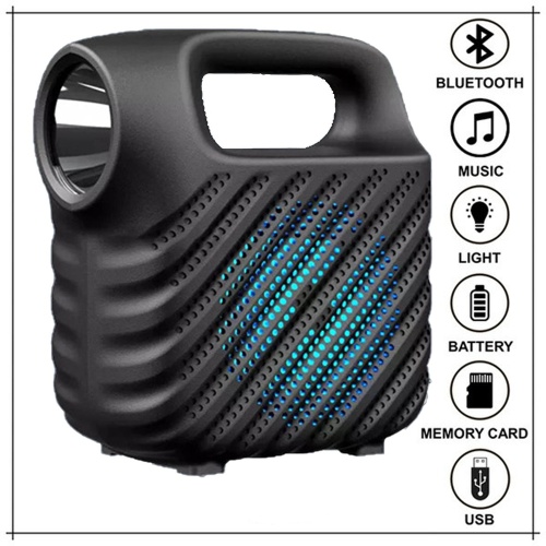 Extra Bass Greatnice GTS-1523 Portable Rechargeable Wireless Bluetooth Speaker with Torch Memory Card USB Supported