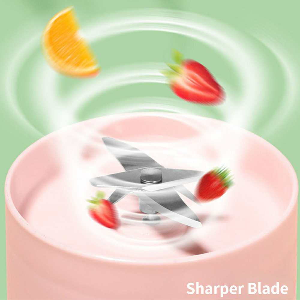 Portable Rechargeable 6 Blades Juice Blender 420ml Electric Bottle Juice Maker Squeezer (6)