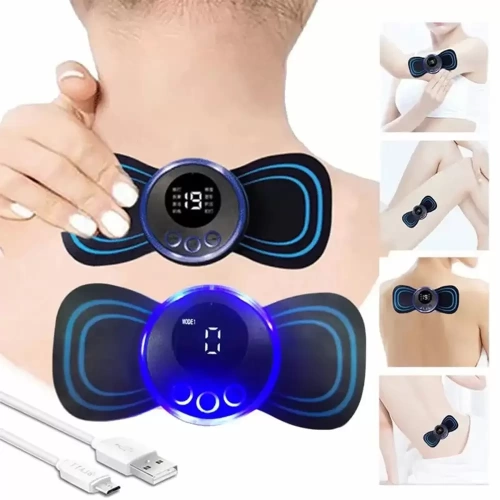 8 Modes 19 Speed Rechargeable EMS Mini Body Massager Neck Massager Stick