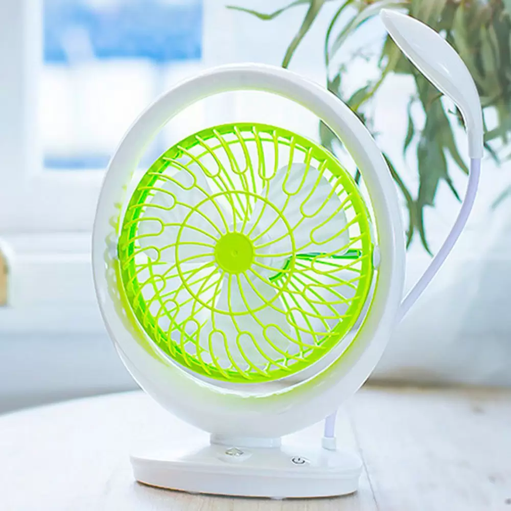 Rechargeable 7 Inch Table Fan with 21 LED Light JR-2018 AC and DC Fan with Light (9)