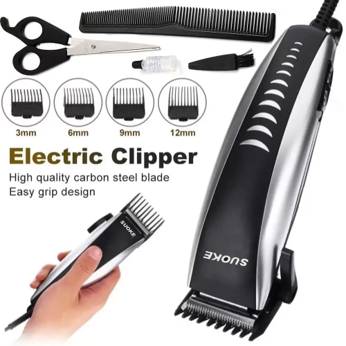 Suoke Professional Hair Clipper Shaver Trimmer Kit For Men Women Hair And Beard Cutting Machine (6)