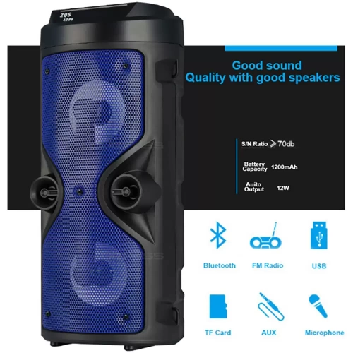 ZQS-4209 Super Bass Wireless Speaker with Remote Bluetooth Karoake Speaker with Mic Jack Fm Radio USB SD Card Slot (23)