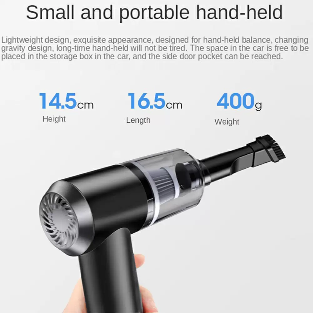 2 in 1 USB Rechargeable Wireless Handheld Car Vacuum Cleaner for Vehicle and Home (1)