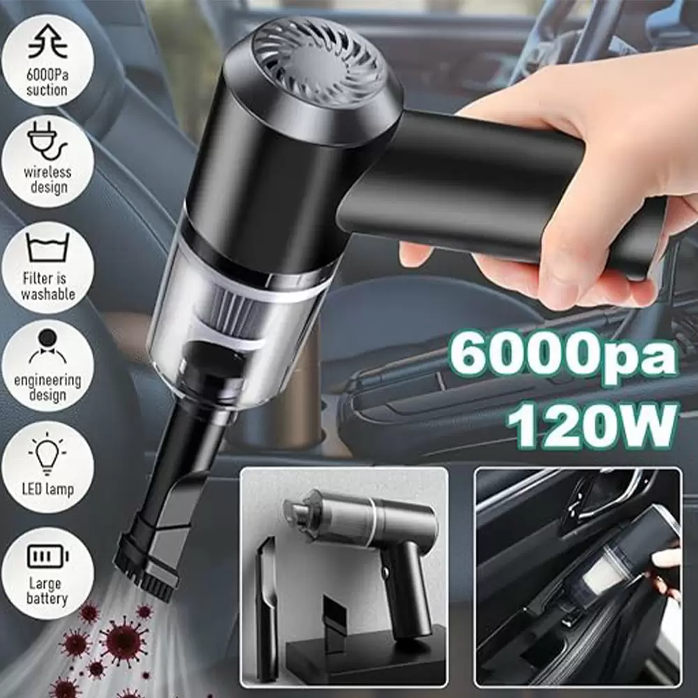 2 in 1 USB Rechargeable Wireless Handheld Car Vacuum Cleaner for Vehicle and Home (4)