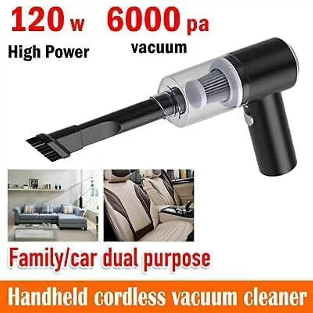 2 in 1 USB Rechargeable Wireless Handheld Car Vacuum Cleaner for Vehicle and Home (5)