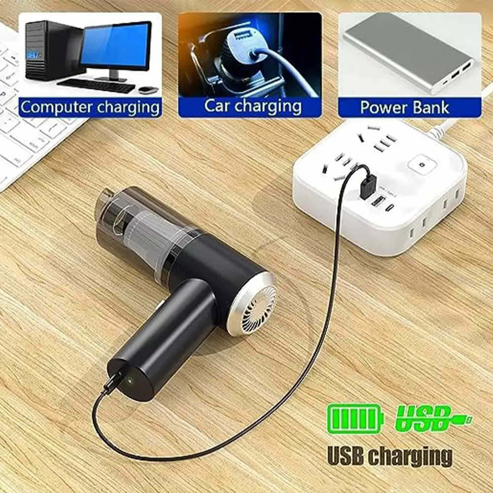 2 in 1 USB Rechargeable Wireless Handheld Car Vacuum Cleaner for Vehicle and Home (6)