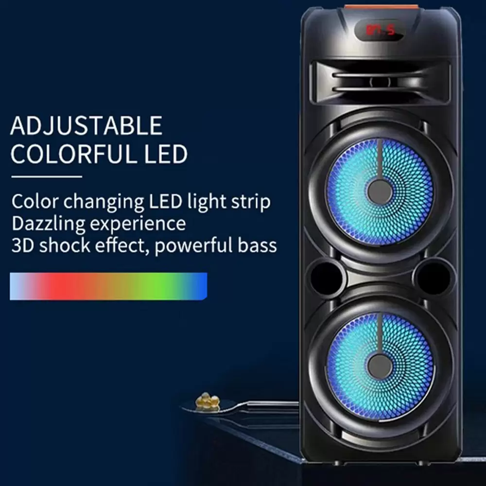 80w Rechargeable Super Bass ZQS-8220 Bluetooth Big Speaker With Remote And Wireless Mic (15)