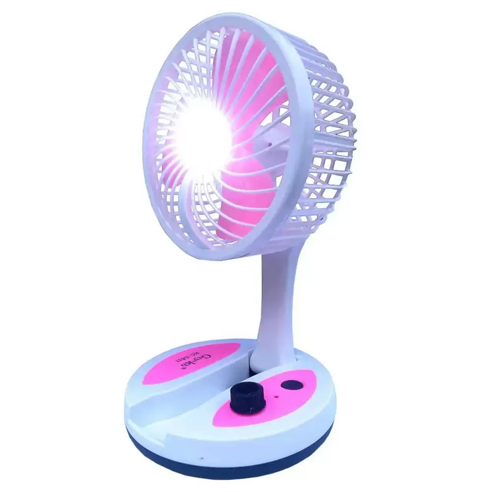 Gcy Kb KC-5811 2 in 1 Rechargeable Portable Folding fan with Reading LED Lamp (4)