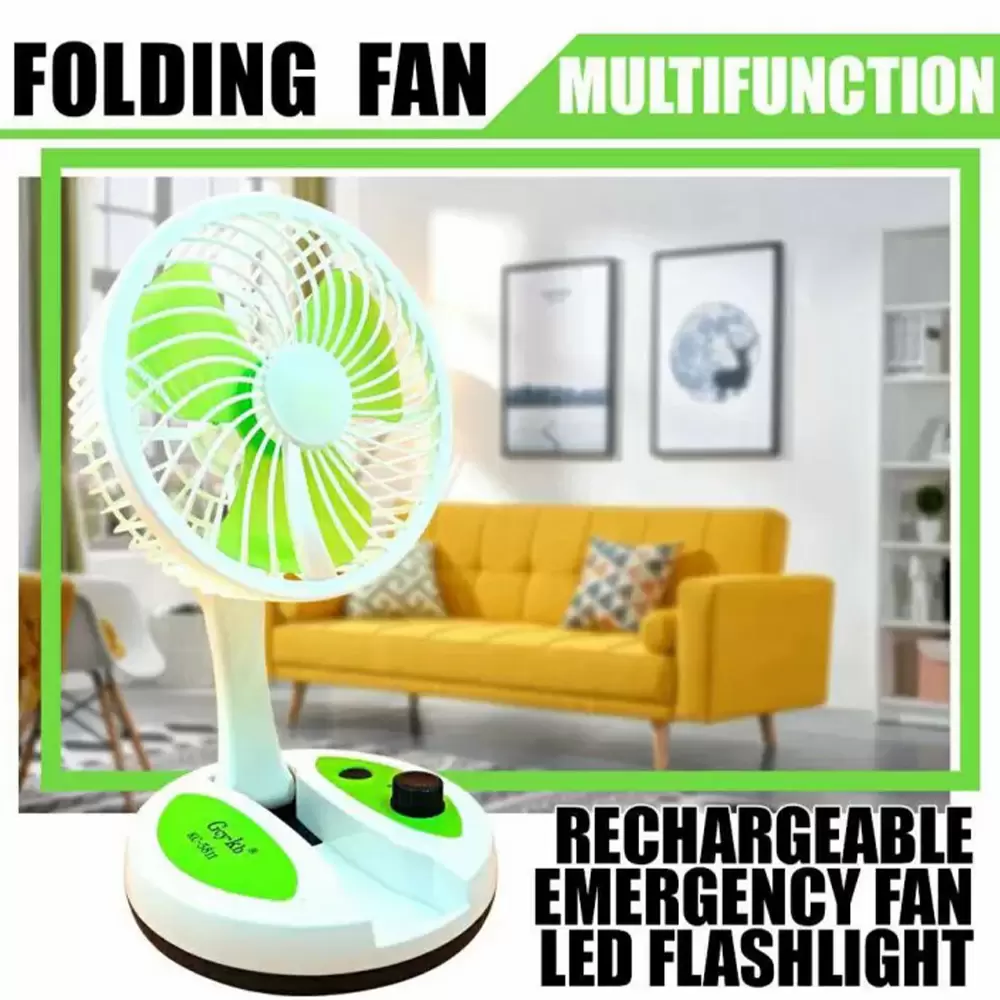 Gcy Kb KC-5811 2 in 1 Rechargeable Portable Folding fan with Reading LED Lamp
