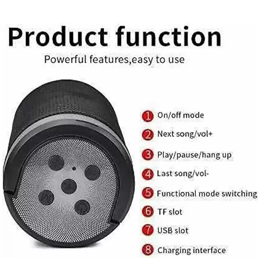 Mini 125 Wireless Bluetooth Speaker with Phone Holder FM Radio SD Card USB Supported (12)