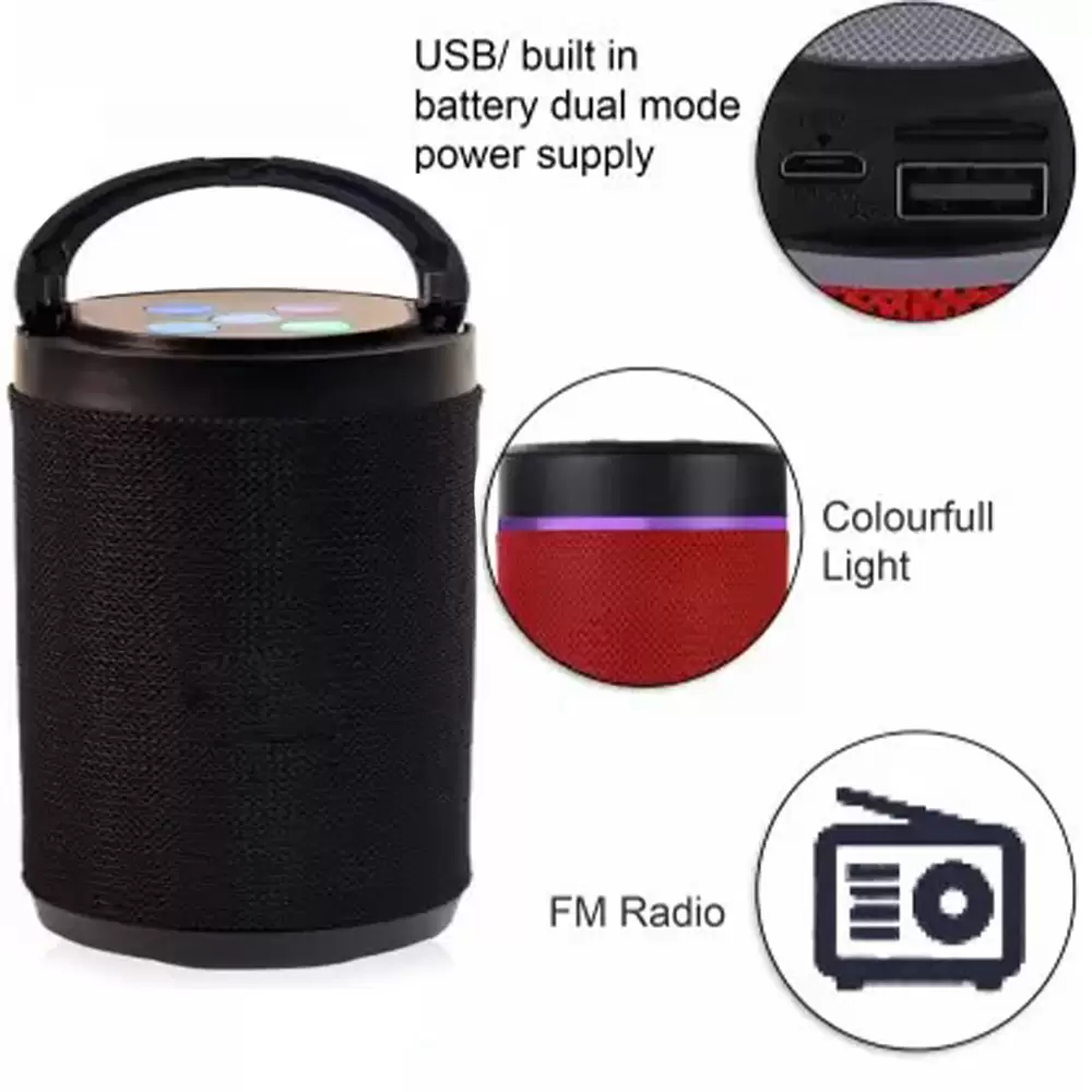 Mini 125 Wireless Bluetooth Speaker with Phone Holder FM Radio SD Card USB Supported (9)