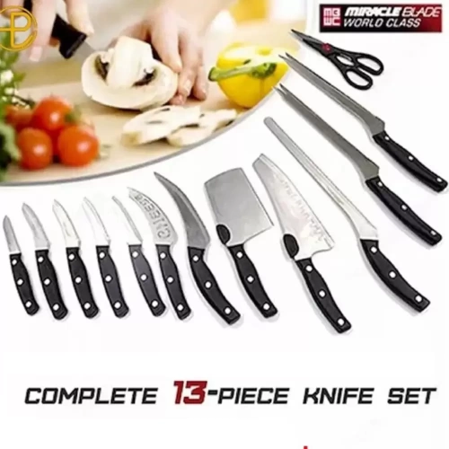 Mibacle Blade World Class 18 Piece Knife Set Stainless Steel Knives Set