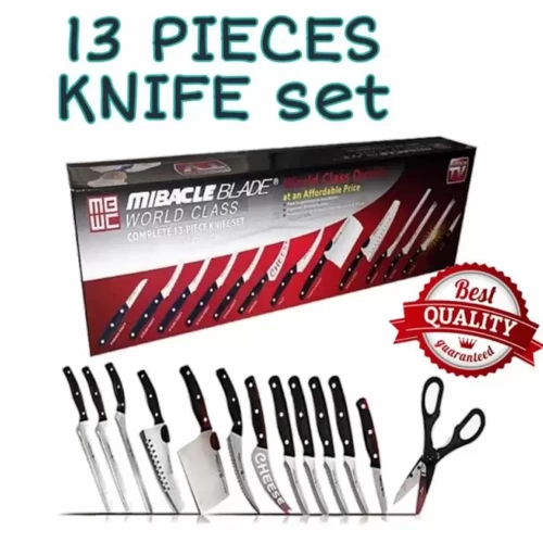 Mibacle Blade World Class 18 Piece Knife Set Stainless Steel Knives Set (6)