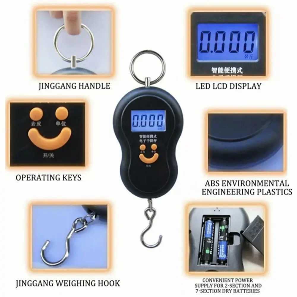 50Kg Digital Kitchen Weighing Scale Portable Weight Electronic Scale