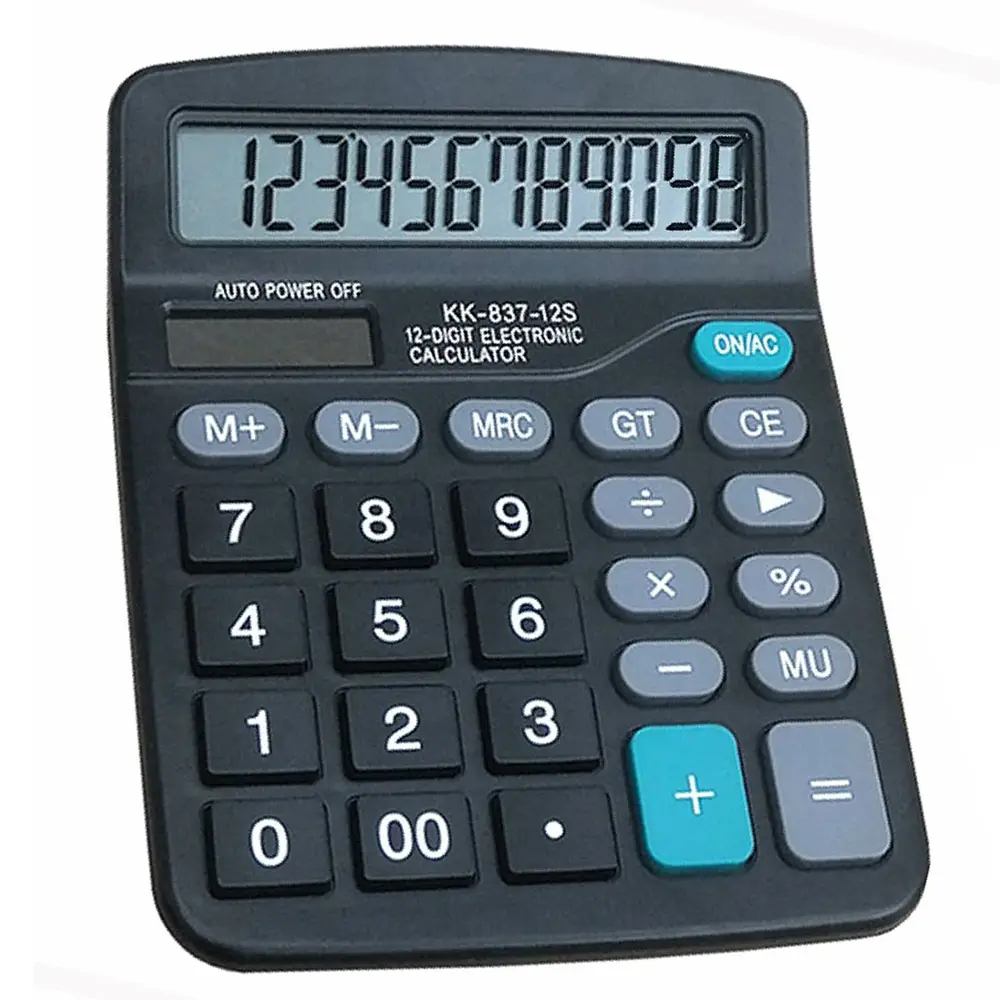 Solar and Battery Dual Power Standard Function Electronic Calculator with Large LCD Display Office Calculator (8)