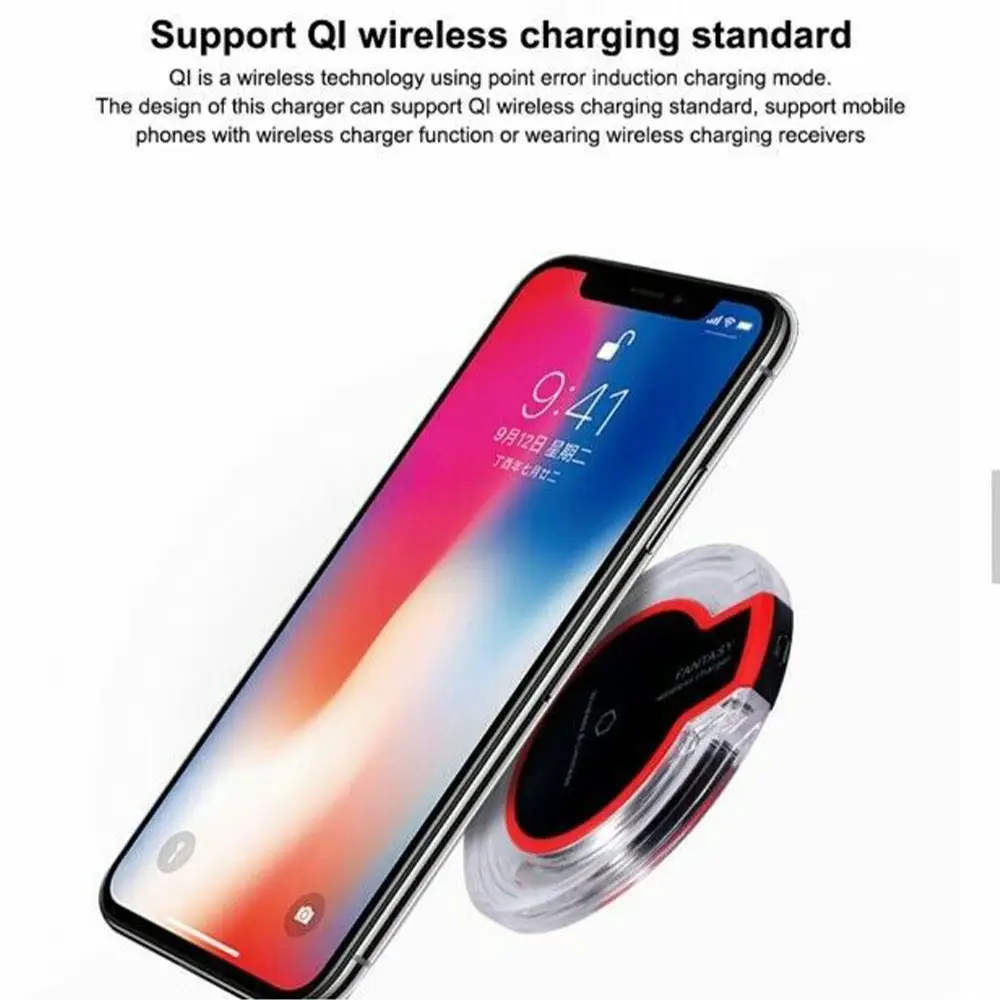 Fantasy Wireless Charger QI Standard Wireless Charging Pad for Apple Google Samsung HTC and All Wireless Charging Cellphones