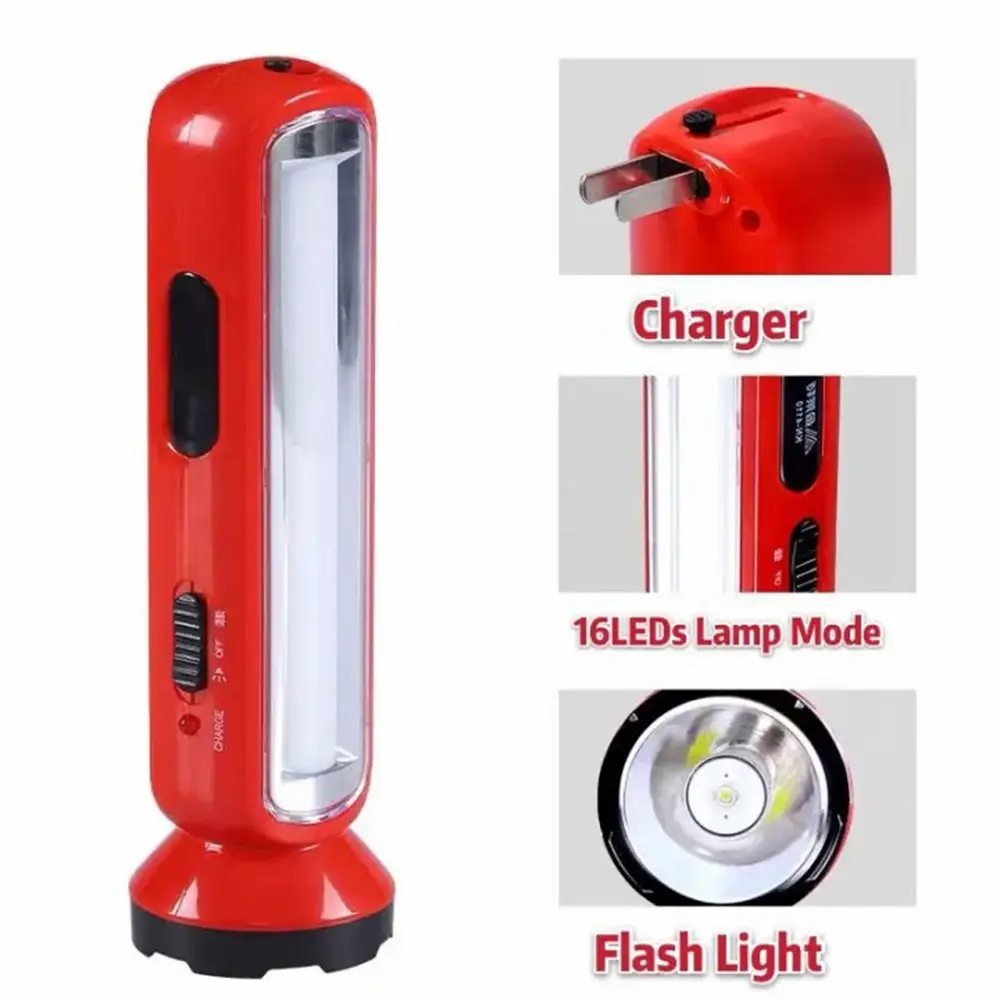 Ming Wang MW-4316 Rechargeable LED Torch with Emergency Lantern 3W Multi-Functional Camping Light with Torch