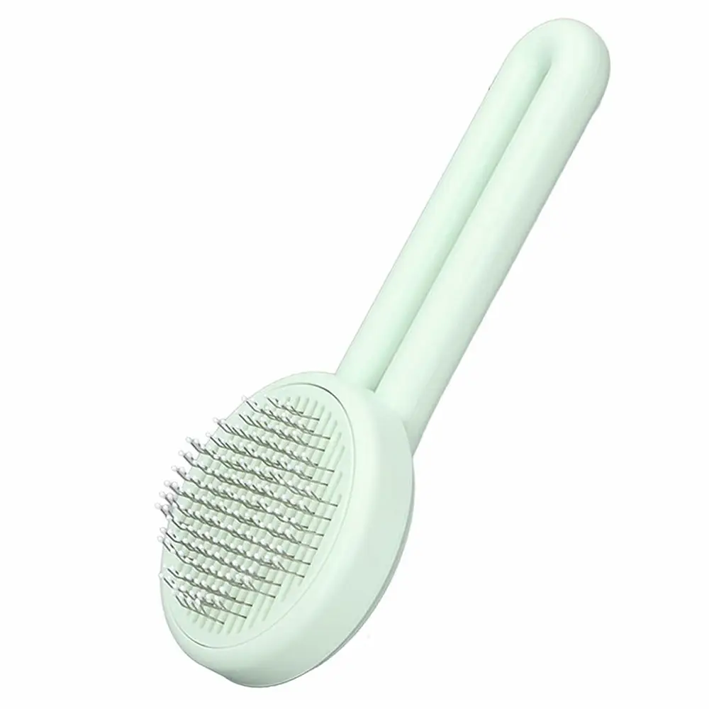 Pet Egg Yolk Massage Comb Self-cleaning Hair Removal Brush Stainless Steel Needle Pet Brush For Cats Dogs (3)