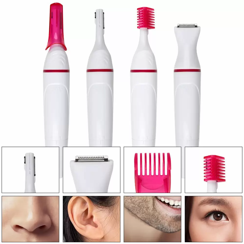 Beauty Styler 5 in 1 Women's Sweet Trimmer Trim Electric Portable Hair Nose Eyebrow, Face, Lips, No