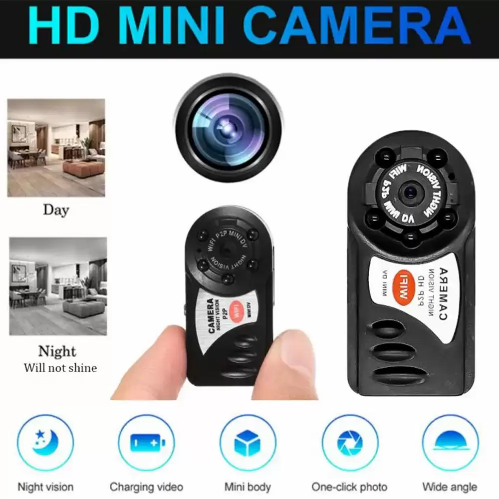 1080P Full HD Mini Q7 Camera Wifi DV DVR Wireless IP Cam Mini Video Camcorder Night Vision Camera (7)