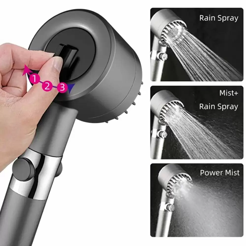 3Modes Handheld Shower Head High Pressure Water Saving Spa Massage Shower with filter (7)