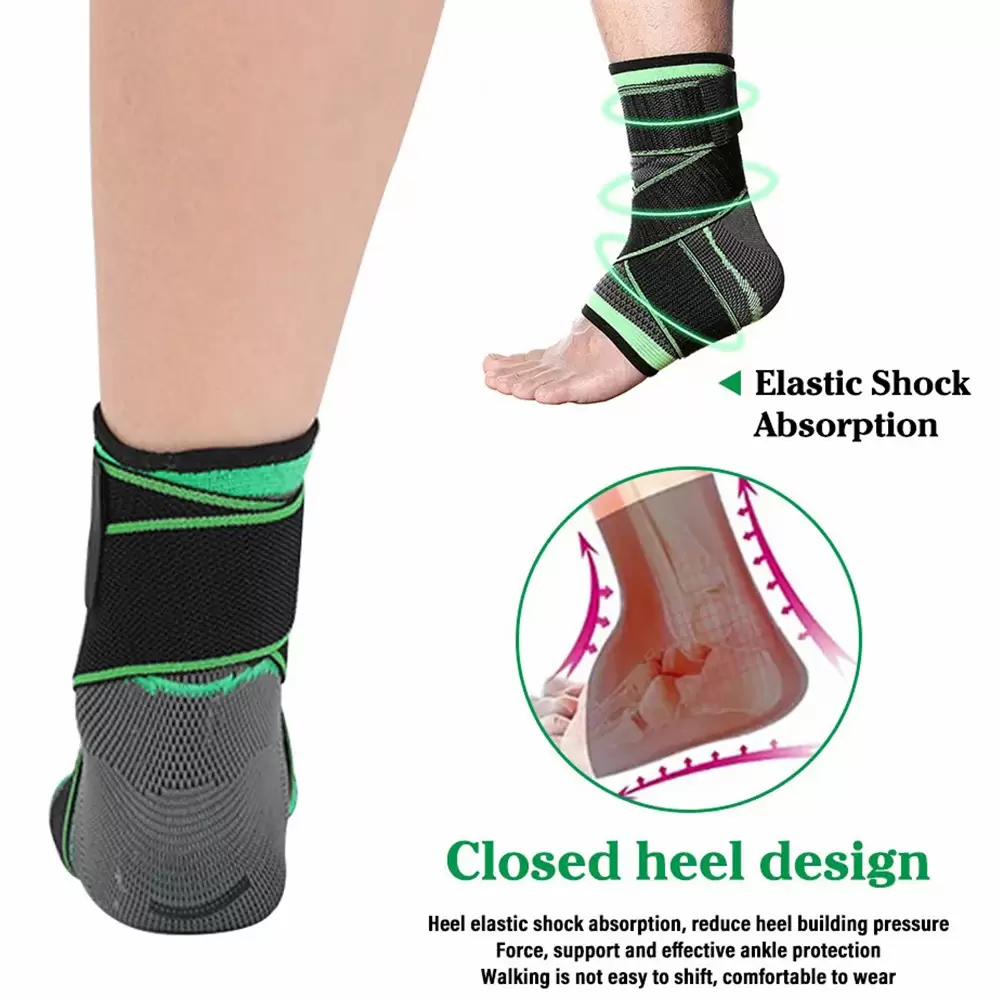 Protective Ankle Support Ankle Brace Compression Nylon Strap Belt Ankle Protector Foot Protective Strap Sleeves (2)
