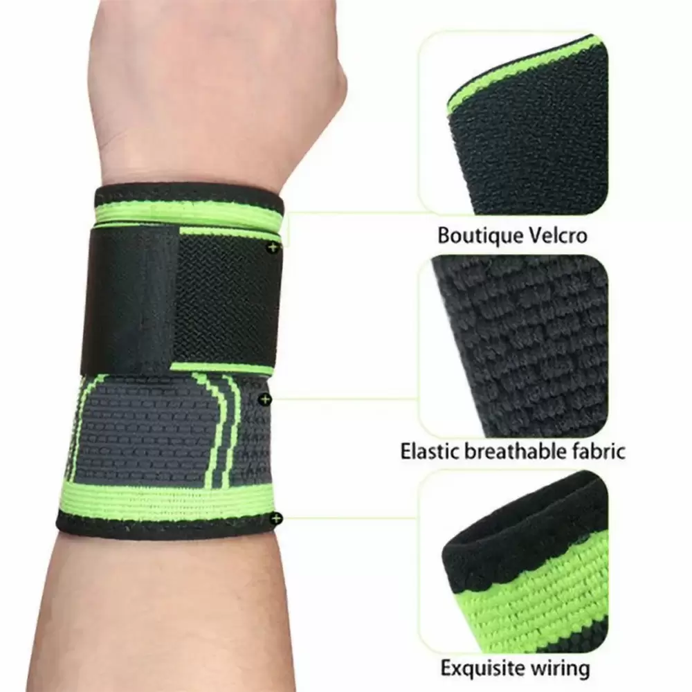 Wrist Protector Weight Lifting Strap Fitness Running Wrist Wraps 3D Weave Elastic Bandage (1)