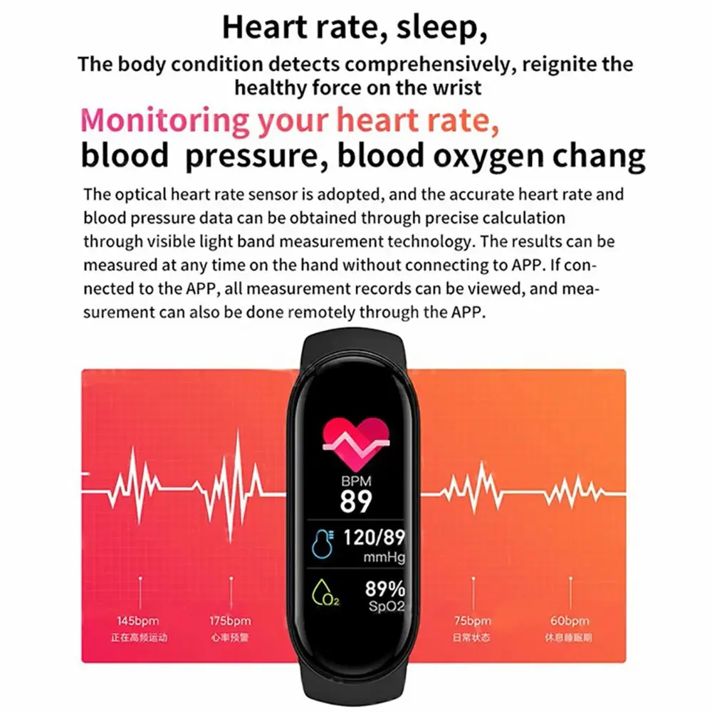 M6 Smart Bracelet Fitness Band Smart Watch (10)