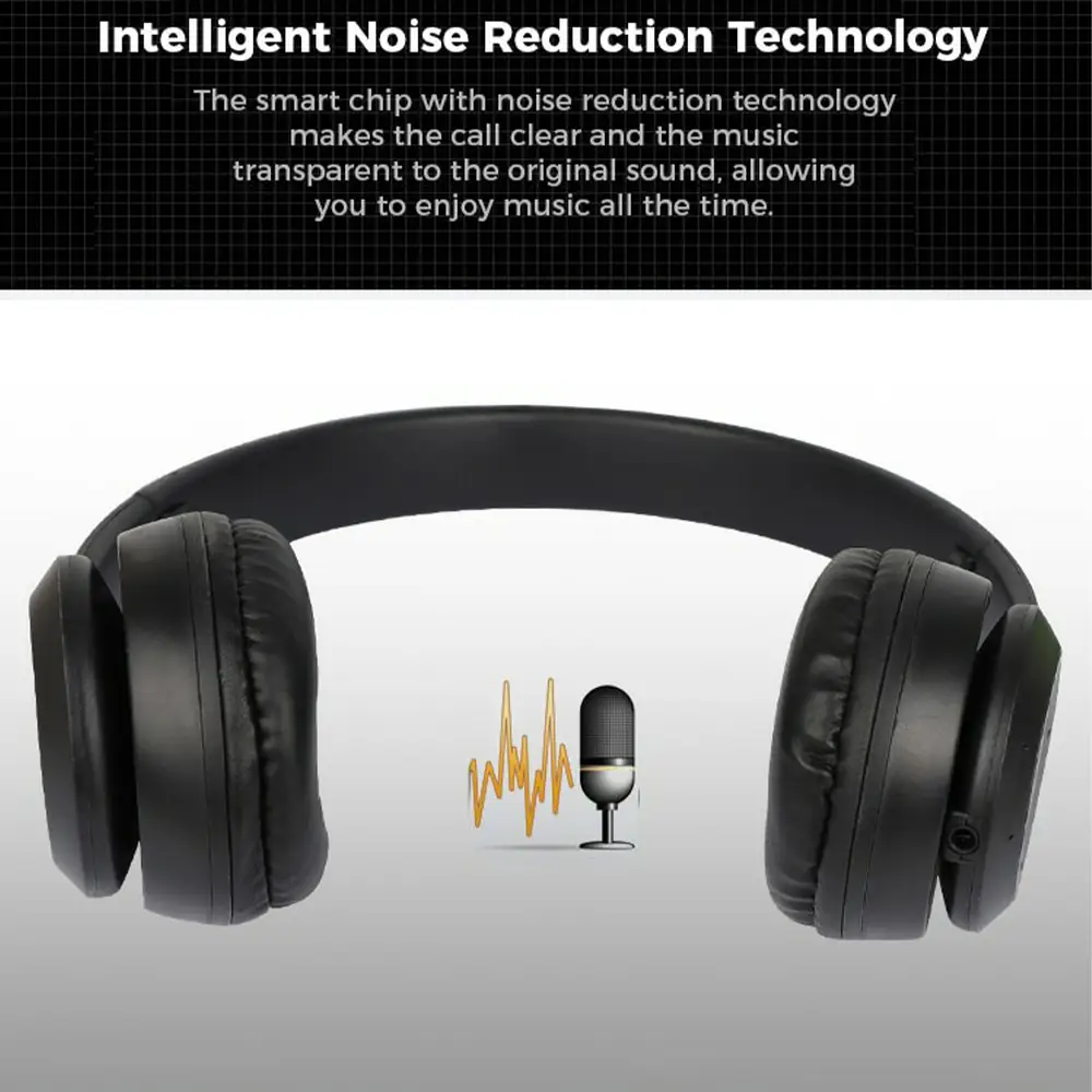 P47 Hifi Stereo Bass Wireless Gaming Bluetooth Headphone Earphone with Mic for Cell Tablet FM Radio,TF card, AUX, Bluetooth (3)