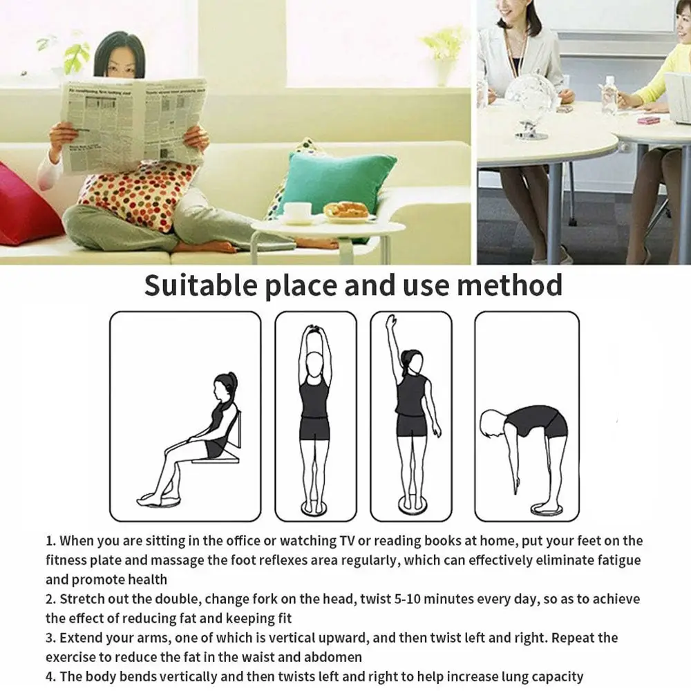 Waist Twisting Disc Body Shaping Rotating Board Fitness Slim Twirl Plate (1)