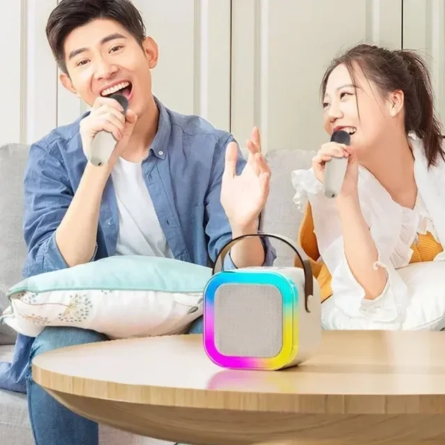 K12 Karaoke Bluetooth Speaker with 2 Wireless Microphones (3)