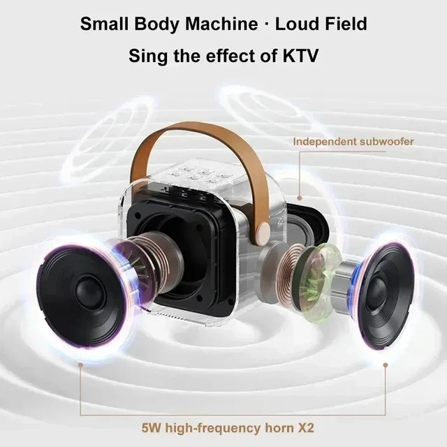 K12 Karaoke Bluetooth Speaker with 2 Wireless Microphones (4)